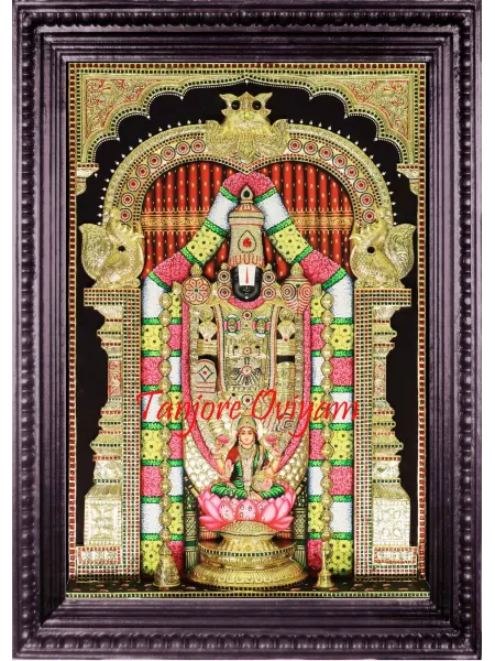 Embossed Balaji Tanjore painting